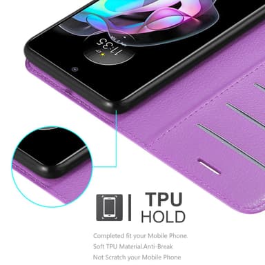 Motorola EDGE 20 Suojakuori Lompakkokotelo (Violetti)
