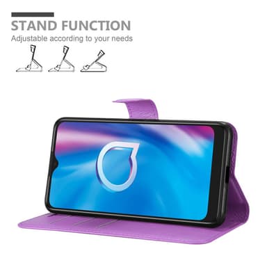 Alcatel 1S 2020 Suojakuori Lompakkokotelo (Violetti)