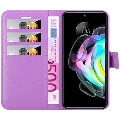 Motorola EDGE 20 Suojakuori Lompakkokotelo (Violetti)