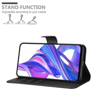 Honor 9X PRO Suojakuori Lompakkokotelo (Musta)