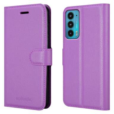 Motorola EDGE 20 Suojakuori Lompakkokotelo (Violetti)