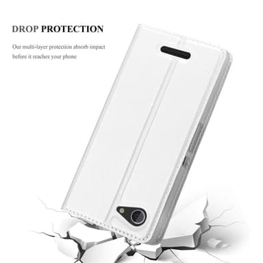 Sony Xperia E3 Suojakuori Lompakkokotelo (Hopea)