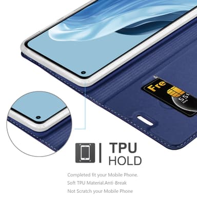 Realme 7 5G Suojakuori Lompakkokotelo (Sininen)