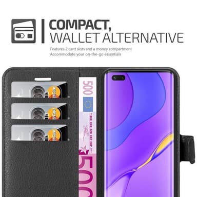Huawei NOVA 7 PRO 5G Suojakuori Lompakkokotelo (Musta)