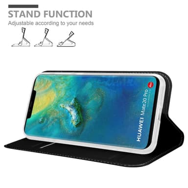 Huawei MATE 20 PRO Suojakuori Lompakkokotelo (Musta)