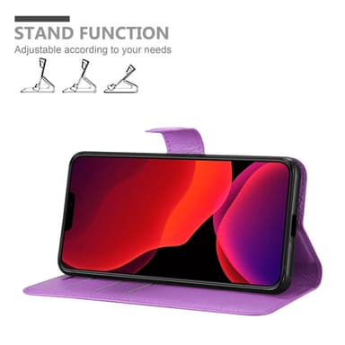 iPhone 12 MINI Suojakuori Lompakkokotelo (Violetti)