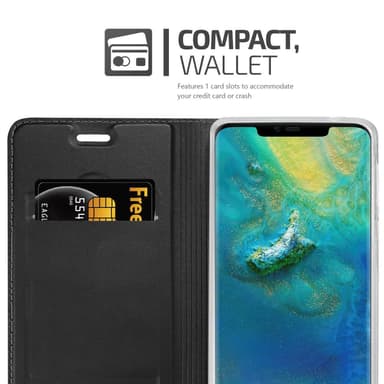 Huawei MATE 20 PRO Suojakuori Lompakkokotelo (Musta)