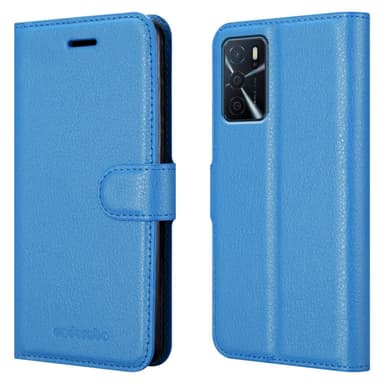 Oppo A16s / A54s Suojakuori Lompakkokotelo (Sininen)