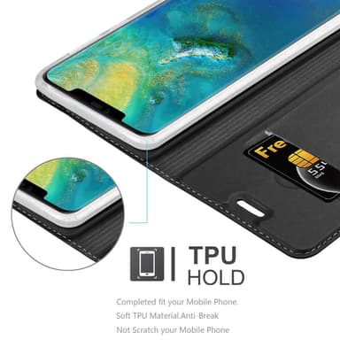 Huawei MATE 20 PRO Suojakuori Lompakkokotelo (Musta)