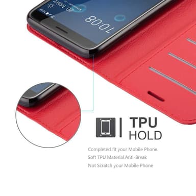 HTC Desire 12 Suojakuori Lompakkokotelo (Punainen)