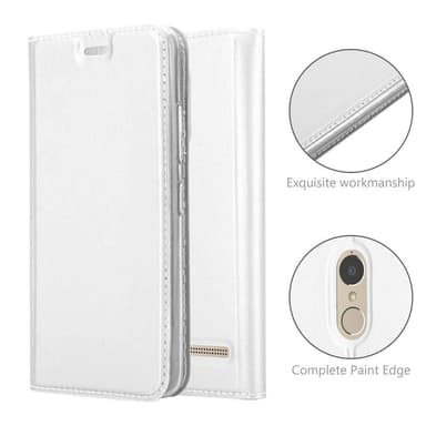Lenovo K6 / K6 POWER Suojakuori Lompakkokotelo (Hopea)