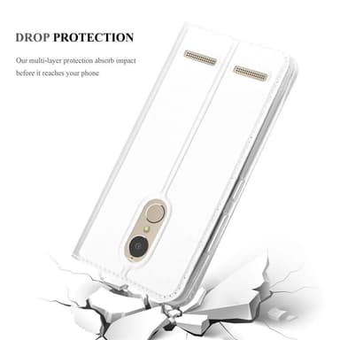 Lenovo K6 / K6 POWER Suojakuori Lompakkokotelo (Hopea)