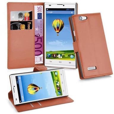 ZTE Blade L2 Suojakuori Lompakkokotelo (Ruskea)