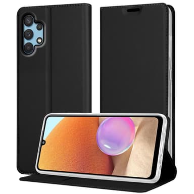 Samsung Galaxy A32 4G Suojakuori Lompakkokotelo (Musta)