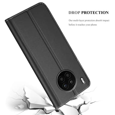 Honor 50 LITE Suojakuori Lompakkokotelo (Musta)