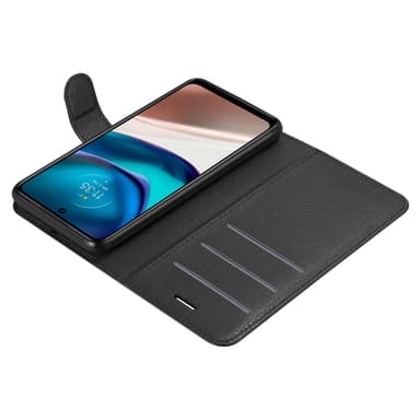 Motorola MOTO G42 Suojakuori Lompakkokotelo (Musta)