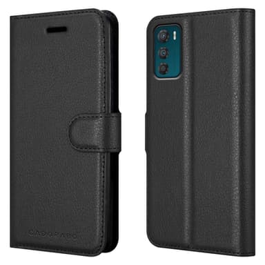 Motorola MOTO G42 Suojakuori Lompakkokotelo (Musta)
