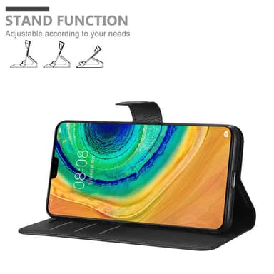 Huawei MATE 30 Suojakuori Lompakkokotelo (Musta)