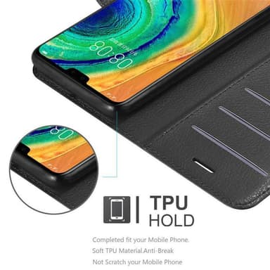 Huawei MATE 30 Suojakuori Lompakkokotelo (Musta)