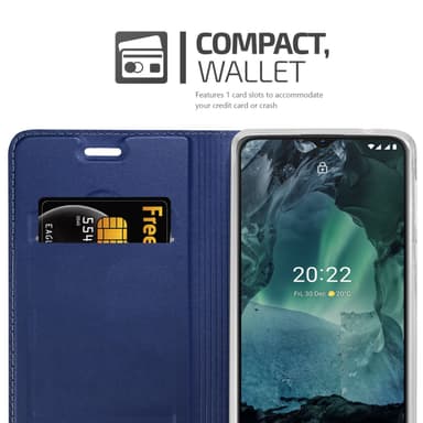 Nokia G11 / G21 Suojakuori Lompakkokotelo (Sininen)