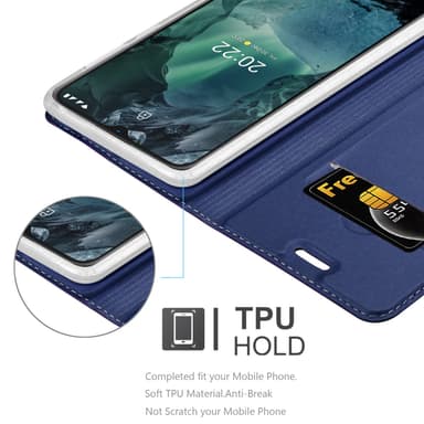 Nokia G11 / G21 Suojakuori Lompakkokotelo (Sininen)
