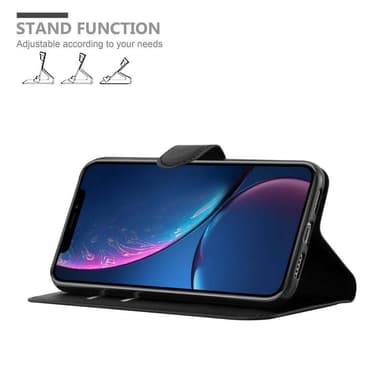 iPhone XR Suojakuori Lompakkokotelo (Musta)