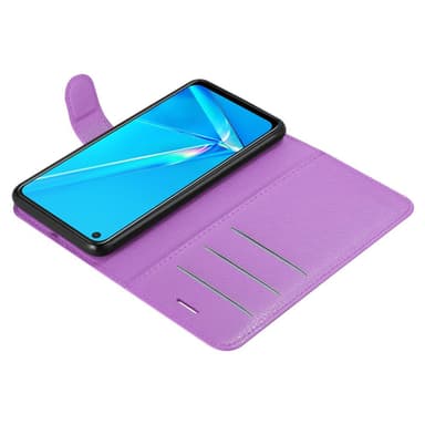 Oppo A92 Suojakuori Lompakkokotelo (Violetti)