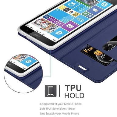 Nokia Lumia 1320 Suojakuori Lompakkokotelo (Sininen)