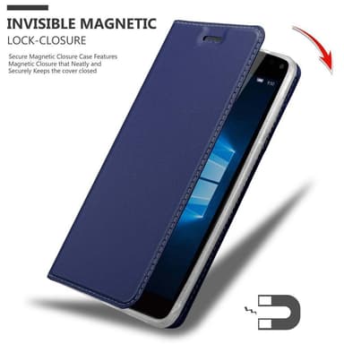 Nokia Lumia 950 XL Suojakuori Lompakkokotelo (Sininen)