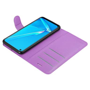 Oppo A92 Suojakuori Lompakkokotelo (Violetti)