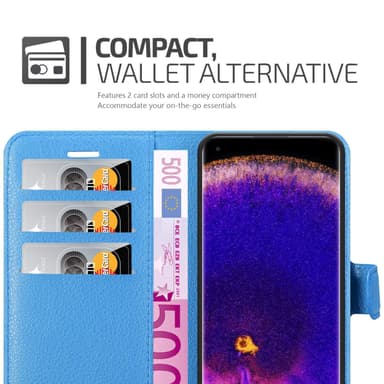 Oppo FIND X5 PRO Suojakuori Lompakkokotelo (Sininen)