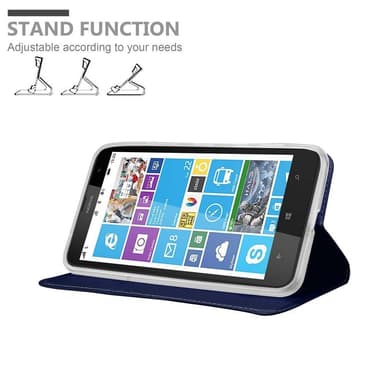 Nokia Lumia 1320 Suojakuori Lompakkokotelo (Sininen)