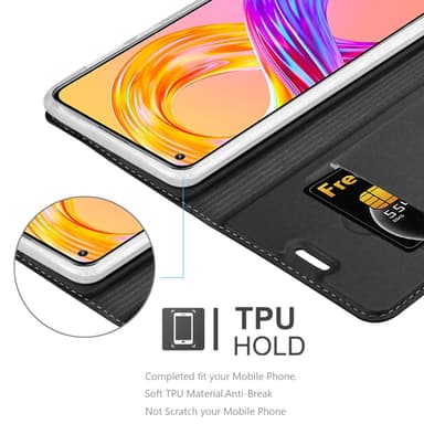 Realme 8 4G / 8 PRO Suojakuori Lompakkokotelo (Musta)