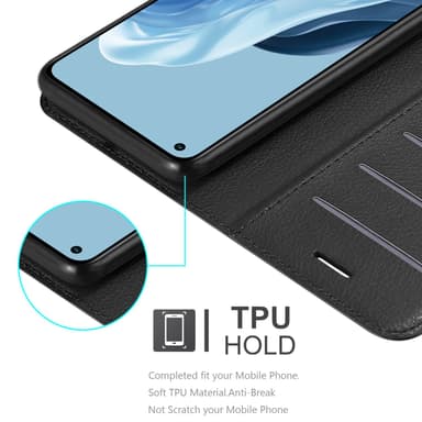 Realme 7 5G Suojakuori Lompakkokotelo (Musta)