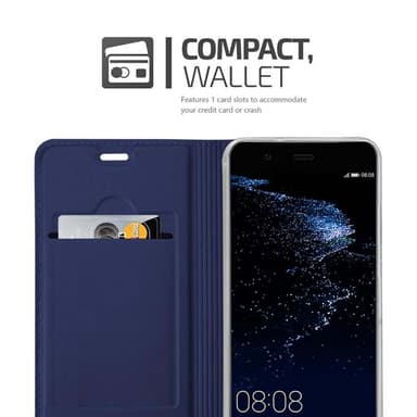 Huawei P10 Suojakuori Lompakkokotelo (Sininen)