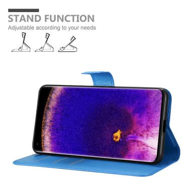 Oppo FIND X5 PRO Suojakuori Lompakkokotelo (Sininen)