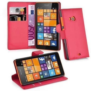 Nokia Lumia 535 Suojakuori Lompakkokotelo (Punainen)