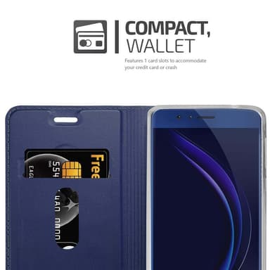 Honor 8 / 8 PREMIUM Suojakuori Lompakkokotelo (Sininen)