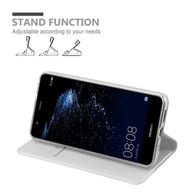 Huawei P10 LITE Suojakuori Lompakkokotelo (Hopea)