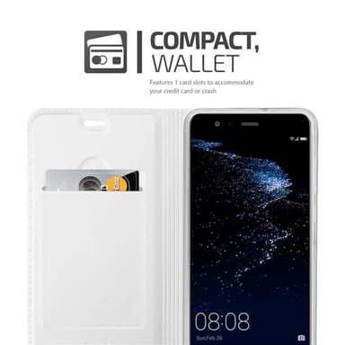 Huawei P10 LITE Suojakuori Lompakkokotelo (Hopea)