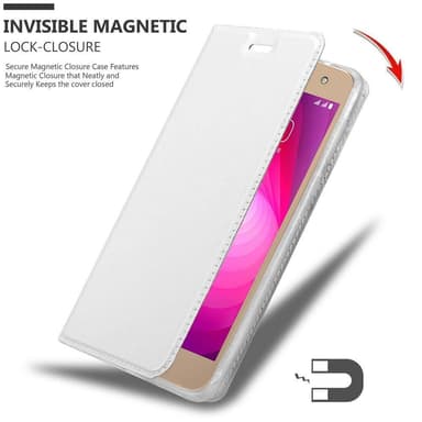 LG X POWER 2 Suojakuori Lompakkokotelo (Hopea)