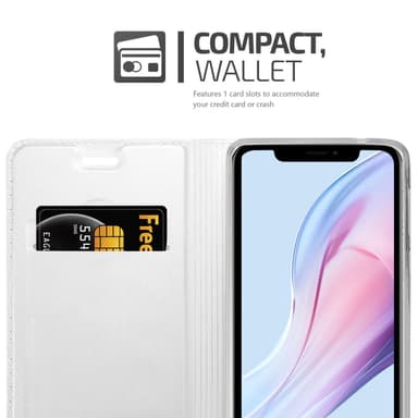 iPhone 13 Suojakuori Lompakkokotelo (Hopea)
