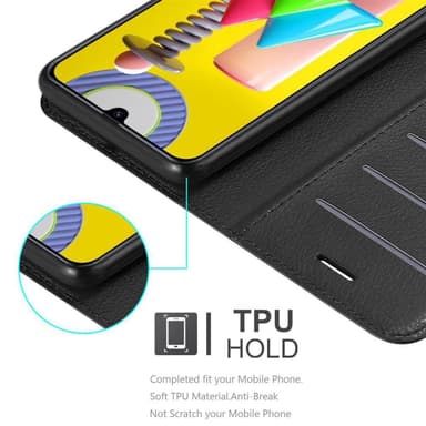 Samsung Galaxy M31 Suojakuori Lompakkokotelo (Musta)