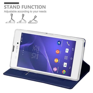 Sony Xperia T3 Suojakuori Lompakkokotelo (Sininen)