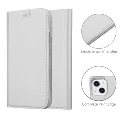 iPhone 13 Suojakuori Lompakkokotelo (Hopea)