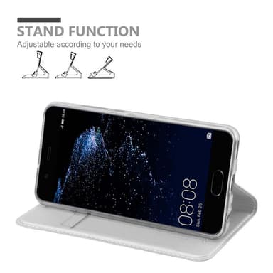 Huawei P10 Suojakuori Lompakkokotelo (Hopea)