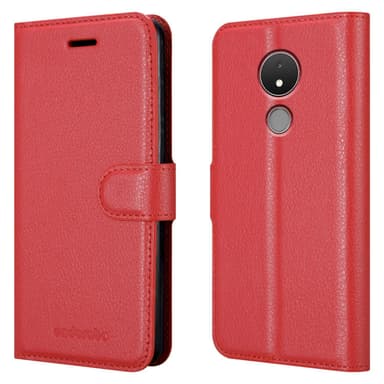 Nokia C21 Suojakuori Lompakkokotelo (Punainen)