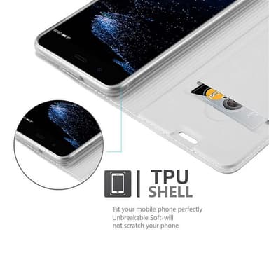 Huawei P10 Suojakuori Lompakkokotelo (Hopea)