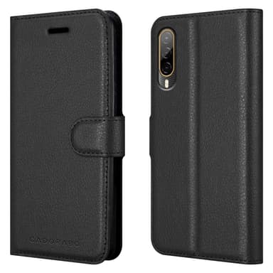HTC Desire 22 PRO Suojakuori Lompakkokotelo (Musta)