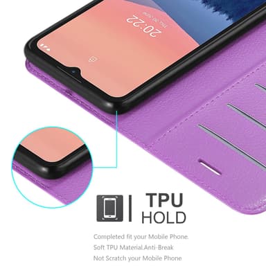 Nokia C21 Suojakuori Lompakkokotelo (Violetti)